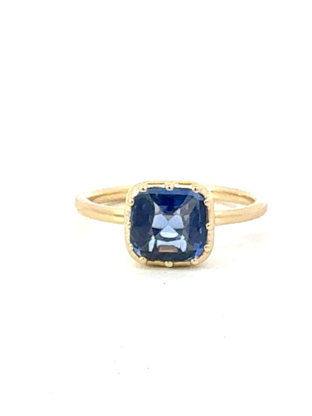 Natural Sapphire Engagement Ring Size 7 14k Gold 2.75 TCW Certified 601202